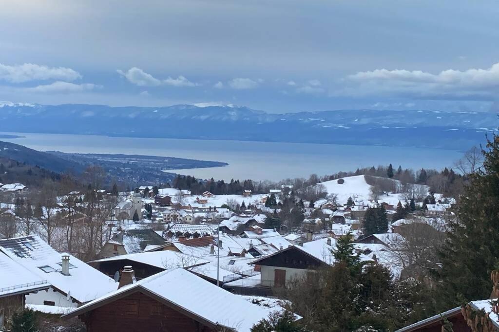 Duplex en station vue sur lac Leman Thollon-les-Mémises Extérieur photo
