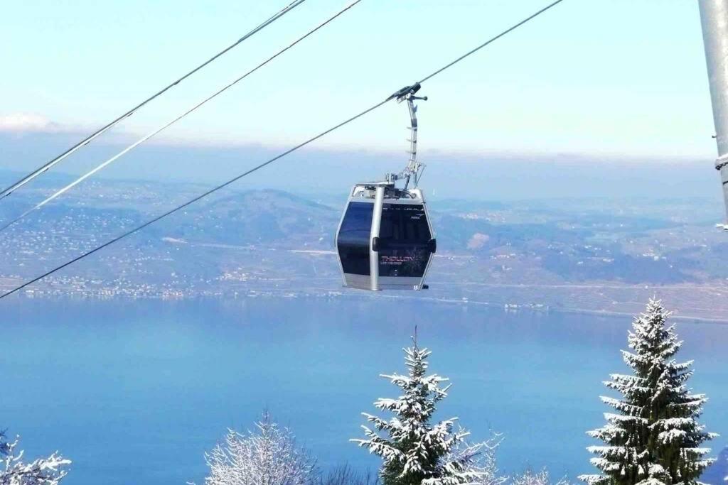 Duplex en station vue sur lac Leman Thollon-les-Mémises Extérieur photo