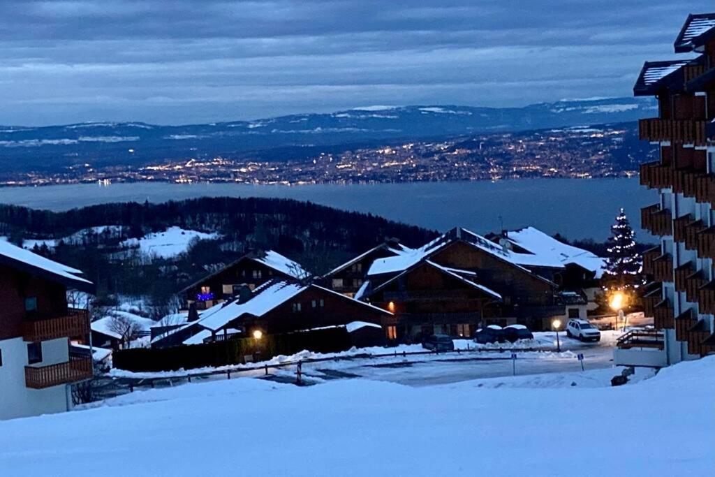 Duplex en station vue sur lac Leman Thollon-les-Mémises Extérieur photo