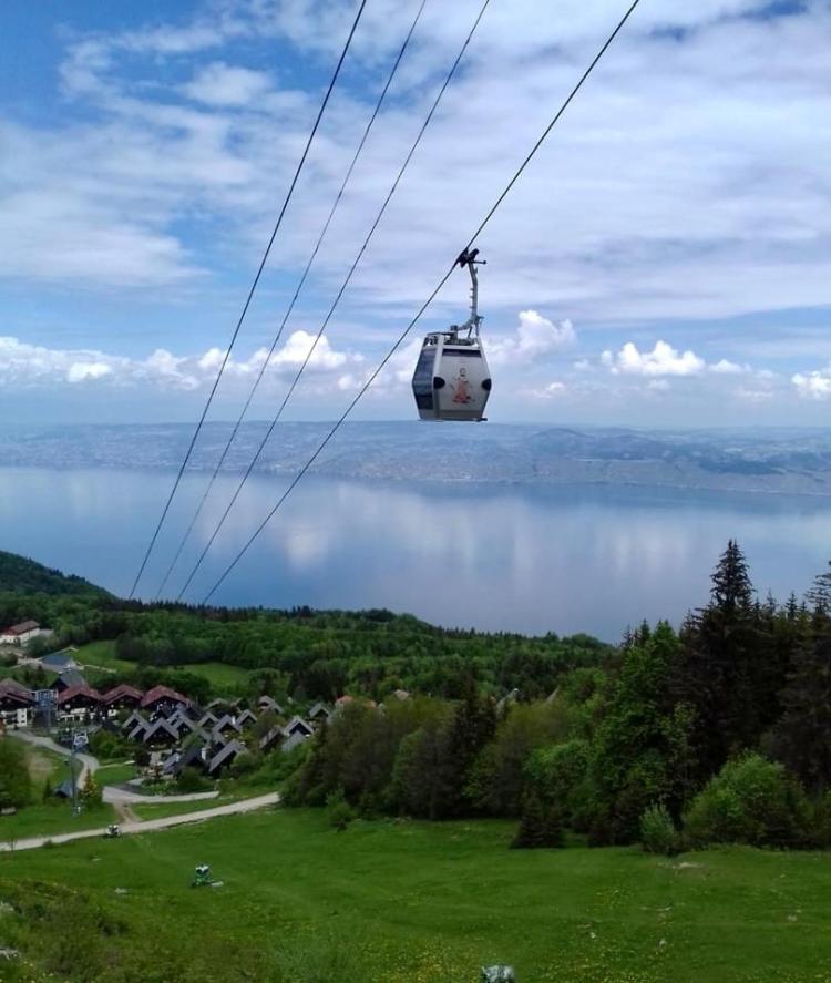 Duplex en station vue sur lac Leman Thollon-les-Mémises Extérieur photo